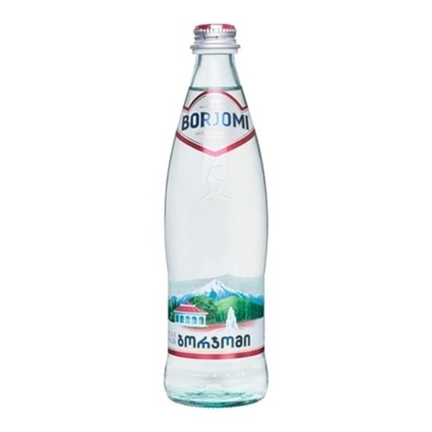 Kildevann Borjomi vann i glass, 0,5l