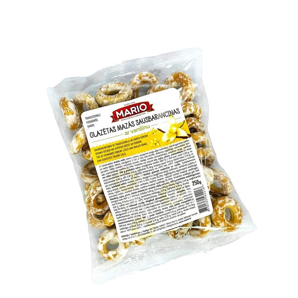 Vannkringler glasert med vanillin Mario, 250g