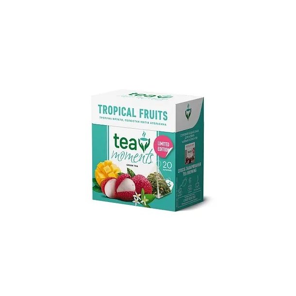 Grønn te i pyramidene "Tropical Fruits" Tea moments 34g