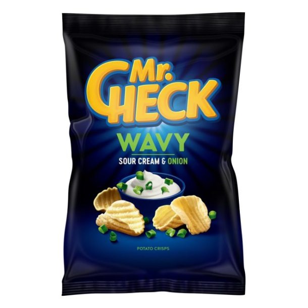 Potet chips med rmme og lk smak Mr.Check, 90g