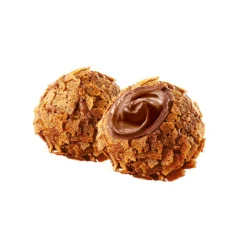 Melkesjokoladetrfler med karamellfyll og vaffeldekor PURE 100g