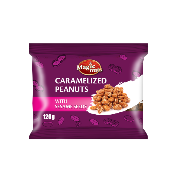 Karamelisert pean�tter med sezam Magic Corn 120g