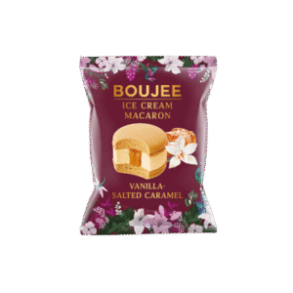 Macaron iskrem vanilje fyll med saltet karamell Boujee 60g