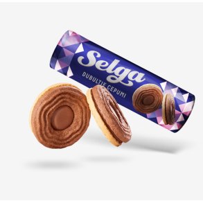 Selga Double kjeks med sjokolade fyling, 205g