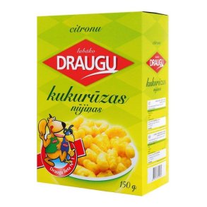 DRAUGU St glasert maispinner med sitron smak, 150g