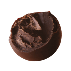 Mrk sjokoladetrfler med sjokoladebrowniekremfyll PURE 148g