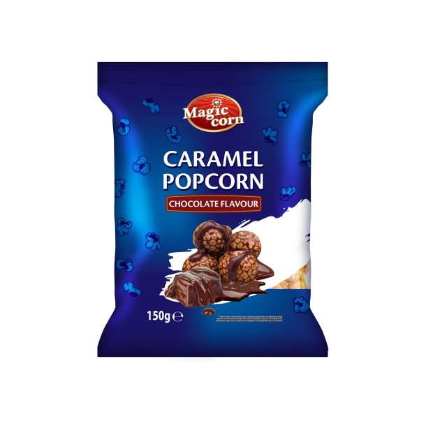 Karamellisert Popcorn med sjokolade Magic corn, 150g