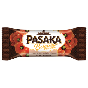 Glasert ostemasse med valmue i belgisk sjokolade PASAKA, 40g