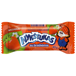 Ostemasse med jordbr NYKSTUKAS, 45g