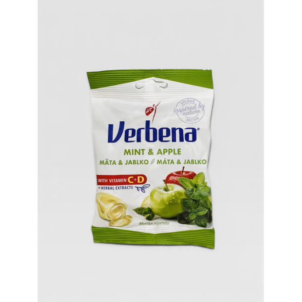 Softpastiller med mint-eplefyll vitamin C Verbena 60g