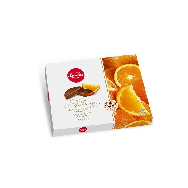 Appelsinskiver i sjokolade glasur LAIMA, 190g
