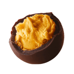 Sjokoladetrfler med appelsin-mangokremfyll PURE 148g