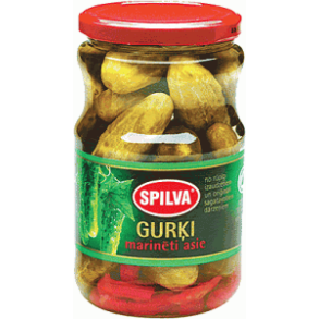 Marinerte Agurker sterk SPILVA, 670g