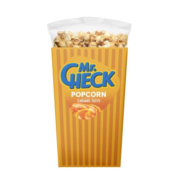 Popcorn med karamell smak i box MR.Check, 200g