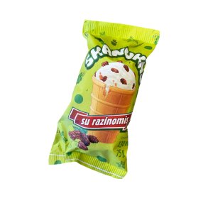 Vanilje iskrem med rosiner 