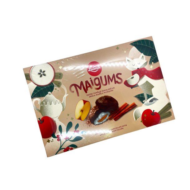 Maigums Sefyr i sjokolade med eple kanel fyll Laima, 185g