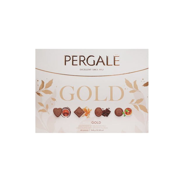 Melkesjokolade konfekt Gold Pergale, 348g (48 stk)