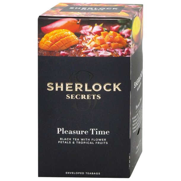 Sherlock Secrets Pleasure Time Black Tea with Rose and Orange Petals with Tropical Fruit Aroma 1.8gx22