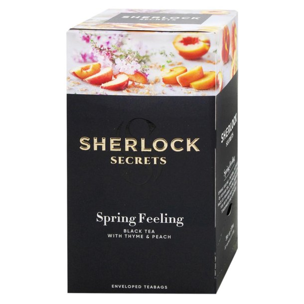 Sherlock Secrets Spring Feeling Black Tea with Thyme and Peach Flavor 1.8gx22