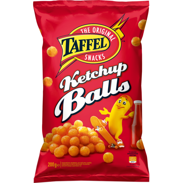 Taffel Nacho baller med ketchup, 165g
