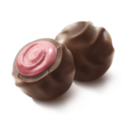 Mrk sjokoladetrffel med kirsebrkremfyll PURE 110g