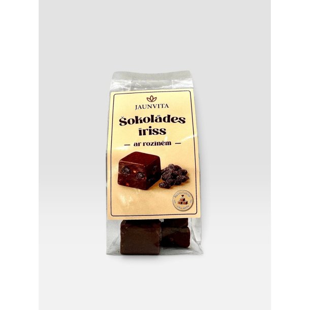 Sjokolade toffee med rosiner Jaunvita 200g