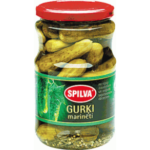Hermetesert agurk (6-9 cm) Spilva, 670g