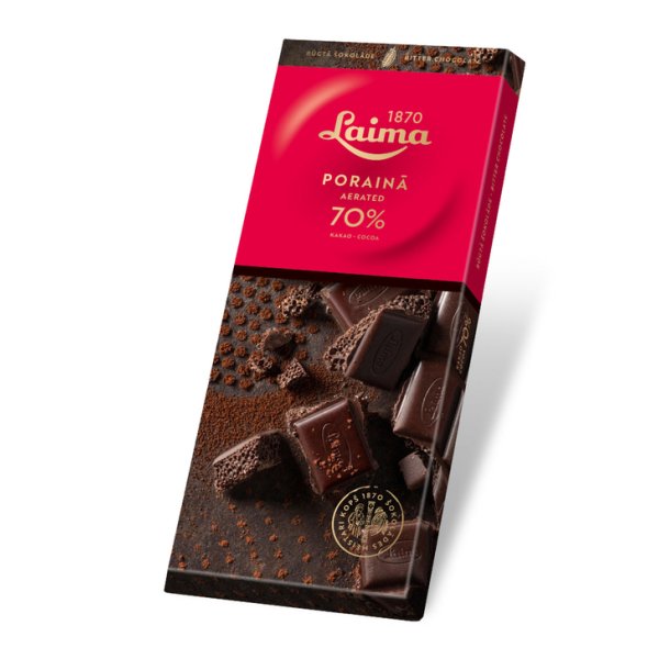 LAIMA luftig bitter sjokolade 70%, 90g