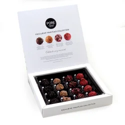 Eksklusiv samling av sjokoladetrfler PURE 135g