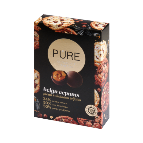 Melkesjokoladetrfler med belgisk kakekremfyll PURE 148g