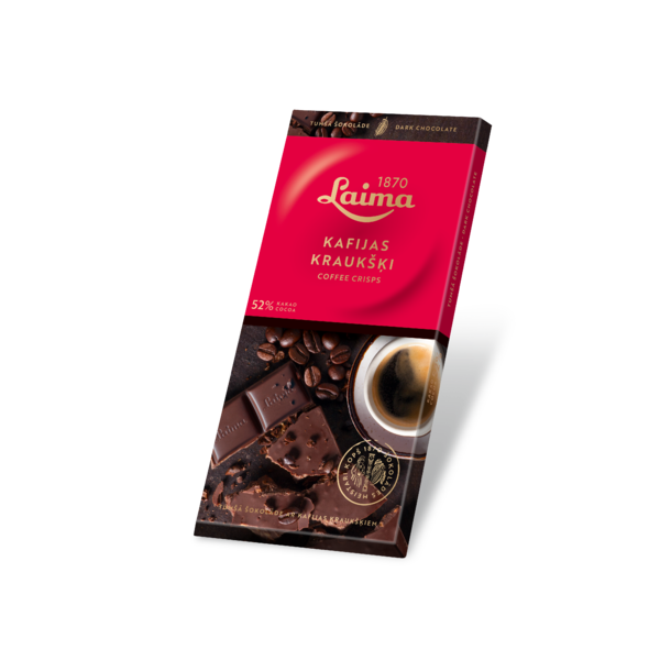 LAIMA mørk sjokolade med sprø kaffe biter, 100g 