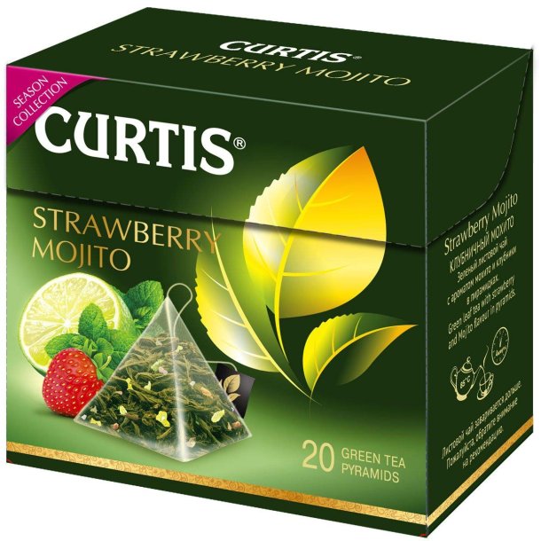Curtis grønn te "STRAWBERRY MOJITO", 36g (1,8gx20)