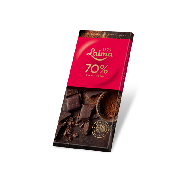 LAIMA mørk sjokolade 70%, 100g