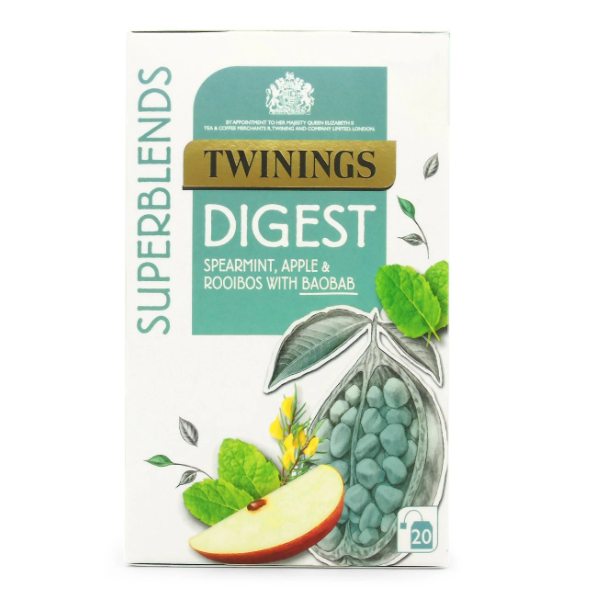 Digest Rooibos te med grønnmynte, eple og baobab Twinings, 40g (20 x 2g)