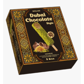 Dubai sjokolade style mrk iskrem Boujee 5stk 225g