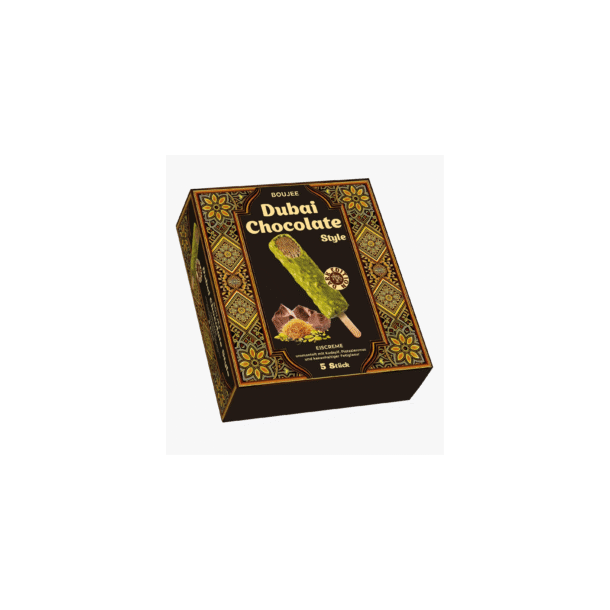 Dubai sjokolade style mørk iskrem Boujee 5stk 225g