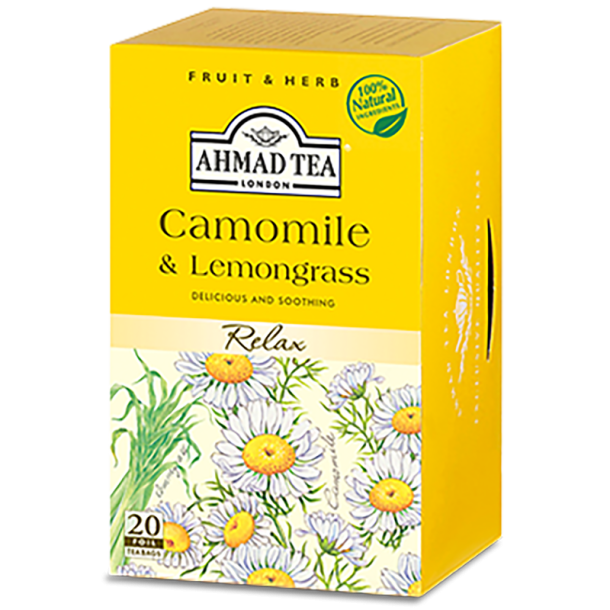 Frukt Te Camomile &amp; Lemongrass Relax Ahmad Tea, 20pus.