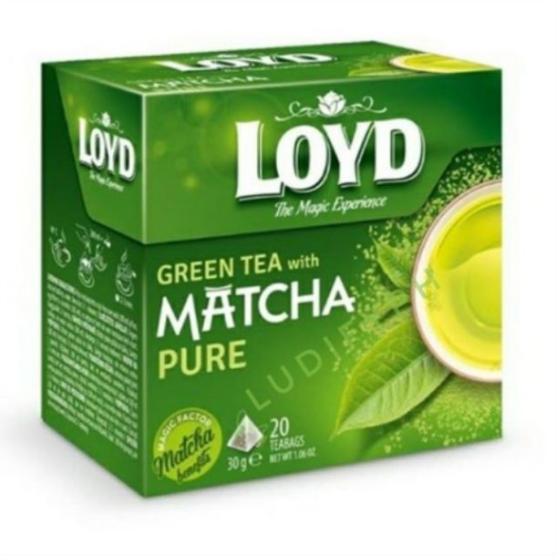 Grønn Te med MATCHA Pure LOYD, 20 puser x 1,5g