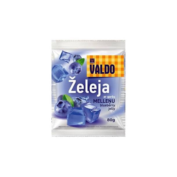 Gel�pulver med bl�b�rsmak Valdo 80g