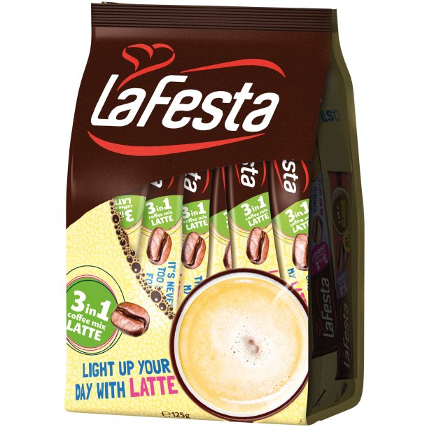 La Festa 3 in 1 Coffee Mix LATTE, 125g (10x12,5g)