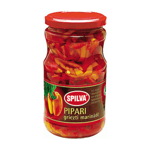 Paprika Skiver i marinade Spilva, 720ml