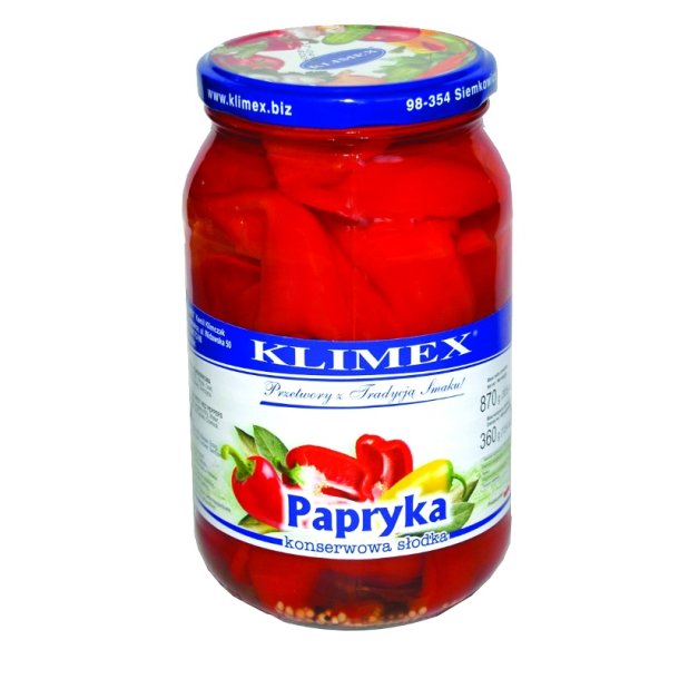 Paprika konservert Klimex, 850g