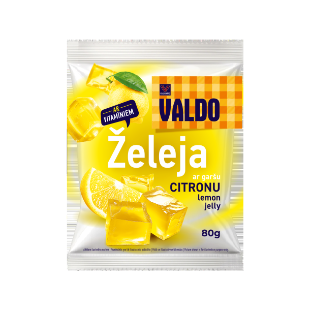 Gel�pulver med sitronsmak Valdo 80g