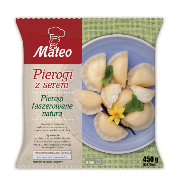 Pierogi med ost Mateo, 450g