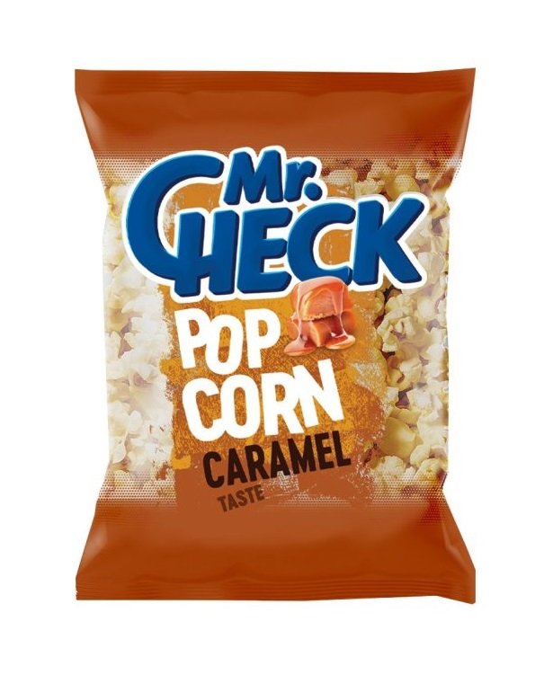 Popcorn med karamell smak Mr.Check, 200g - Snacks - MatMarket