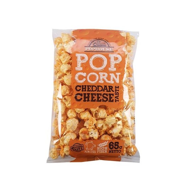 Popcorn med cheddar ost, 65g
