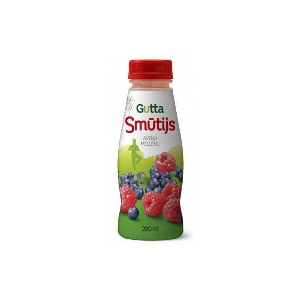 Bringebær-blåbær smoothie Gutta, 280 ml