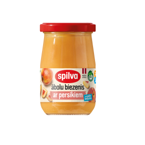 Eplemos med fersken Spilva 300g