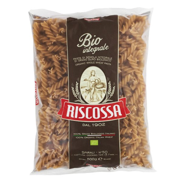 Økologisk Fullkorn pasta Riscossa - Spirali, 500g