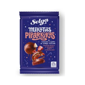 Myk pepper kaker i sjokolade med jordbr og eple fyll JUL SELGA, 250g